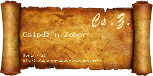 Csipán Zobor névjegykártya